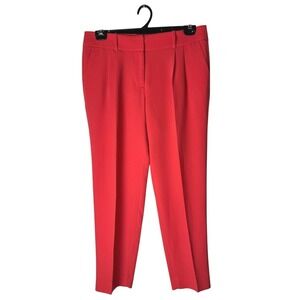 J Crew Pants Women 8 Pink Pleated High Rise Career Work Trousers Preppy Colorful